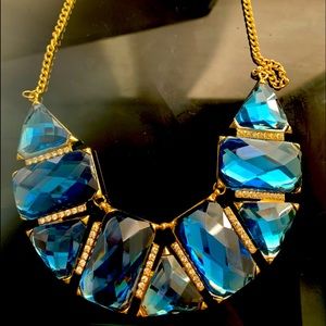Je T'aime Statement Necklace Blue
